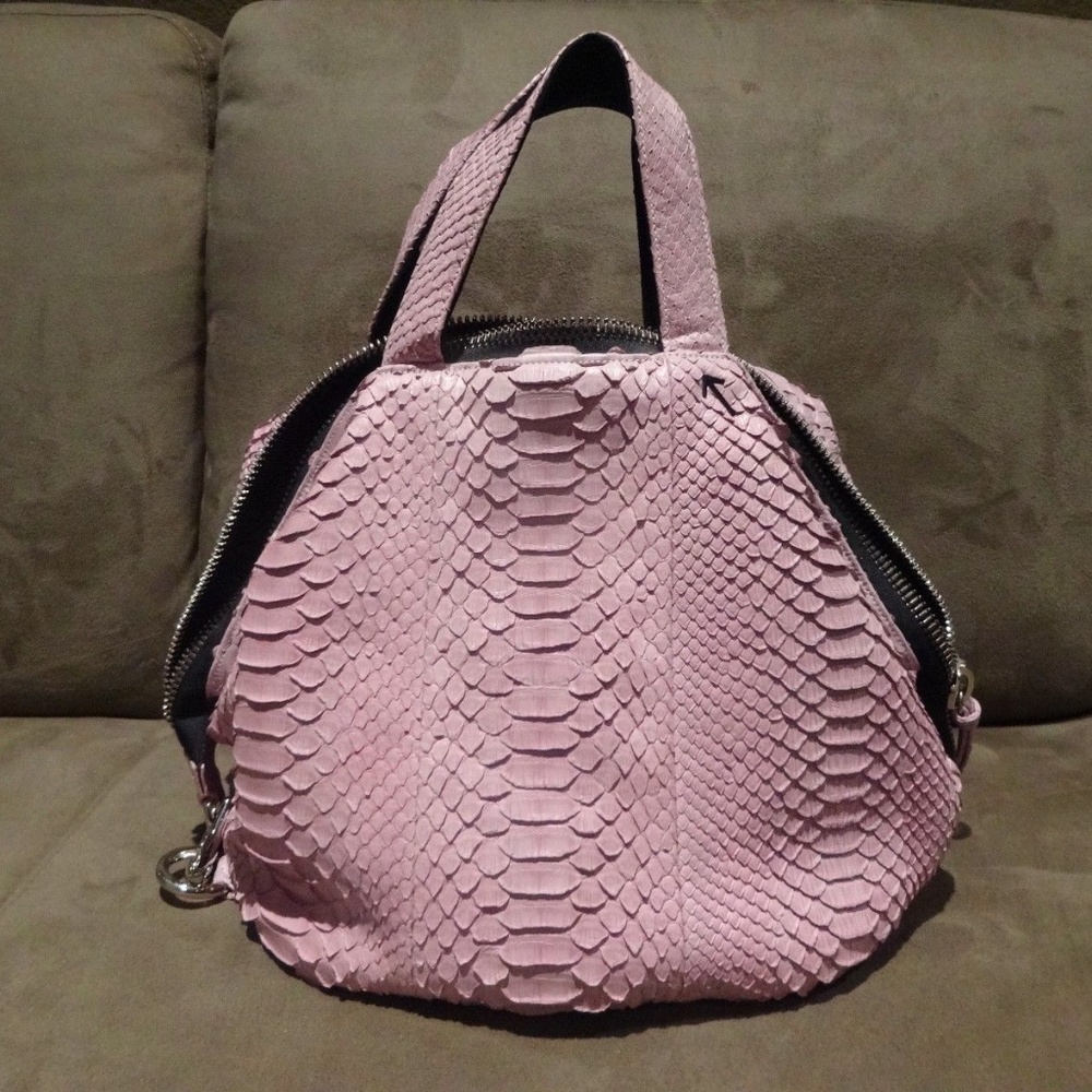 Sang A Mini Pop Bag In Lavender Python Rare! Mint! - image 1